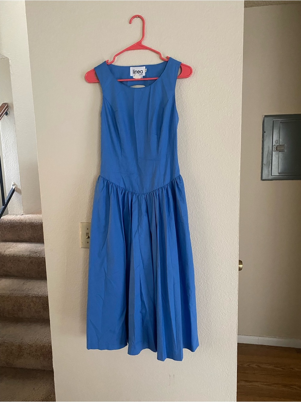 Sleeveless Royal Blue Maxi Dress